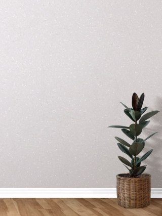 Belka B5 - Biała Tapeta z Brokatem, Nowoczesna Aranżacja Ścian