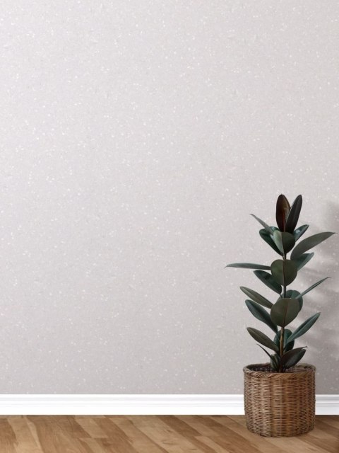 Belka B5 - Biała Tapeta z Brokatem, Nowoczesna Aranżacja Ścian