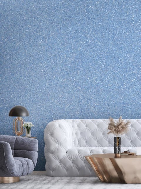 Belka B55 - Tapeta Jasnoniebieska z Brokatem, Nowoczesna Aranżacja Ścian, opak. 5kg